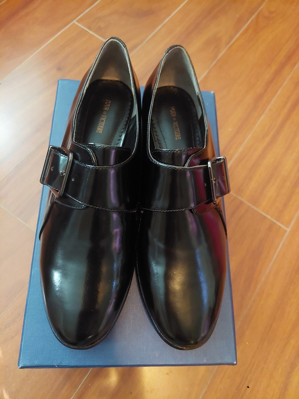 Women's Pour La Victoire Caden Black Leather Monk Strap Dress Shoes Size 7 NEW